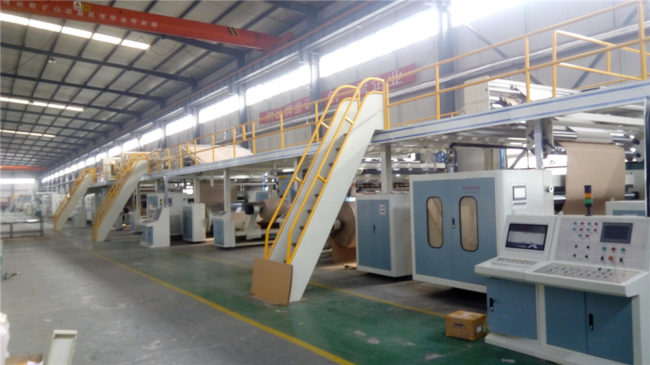 corrugated cardboard manufacturing machine