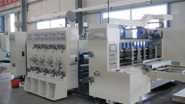 Corrugated box flexographic printing machine