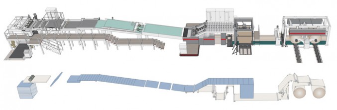 corrugated cardboard production line