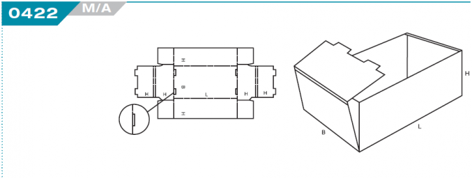 0422 Roll End Tray, Walker Lock Tray, or Tray with Self Locking Ends