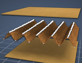 single wall(three ply) corrugated board-sandwich corrugated cardboard